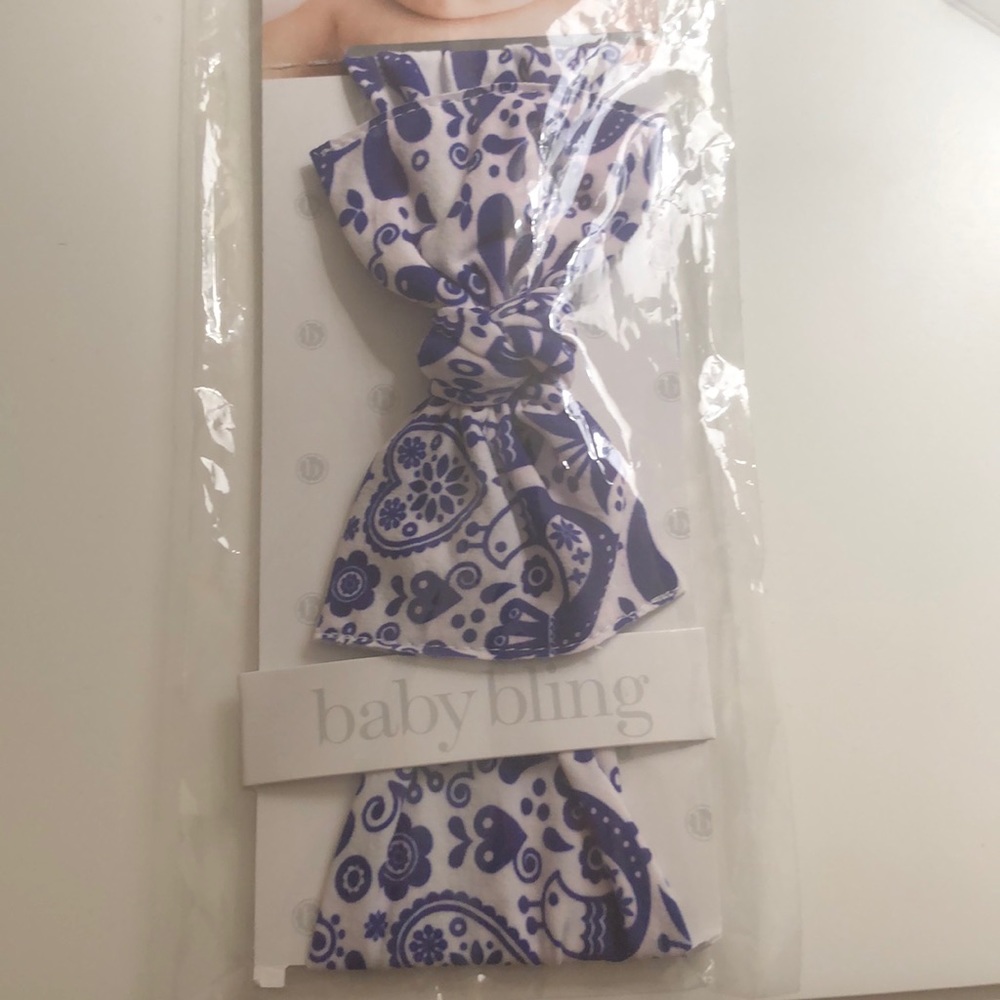 Baby Bling Swiss Toile Bow